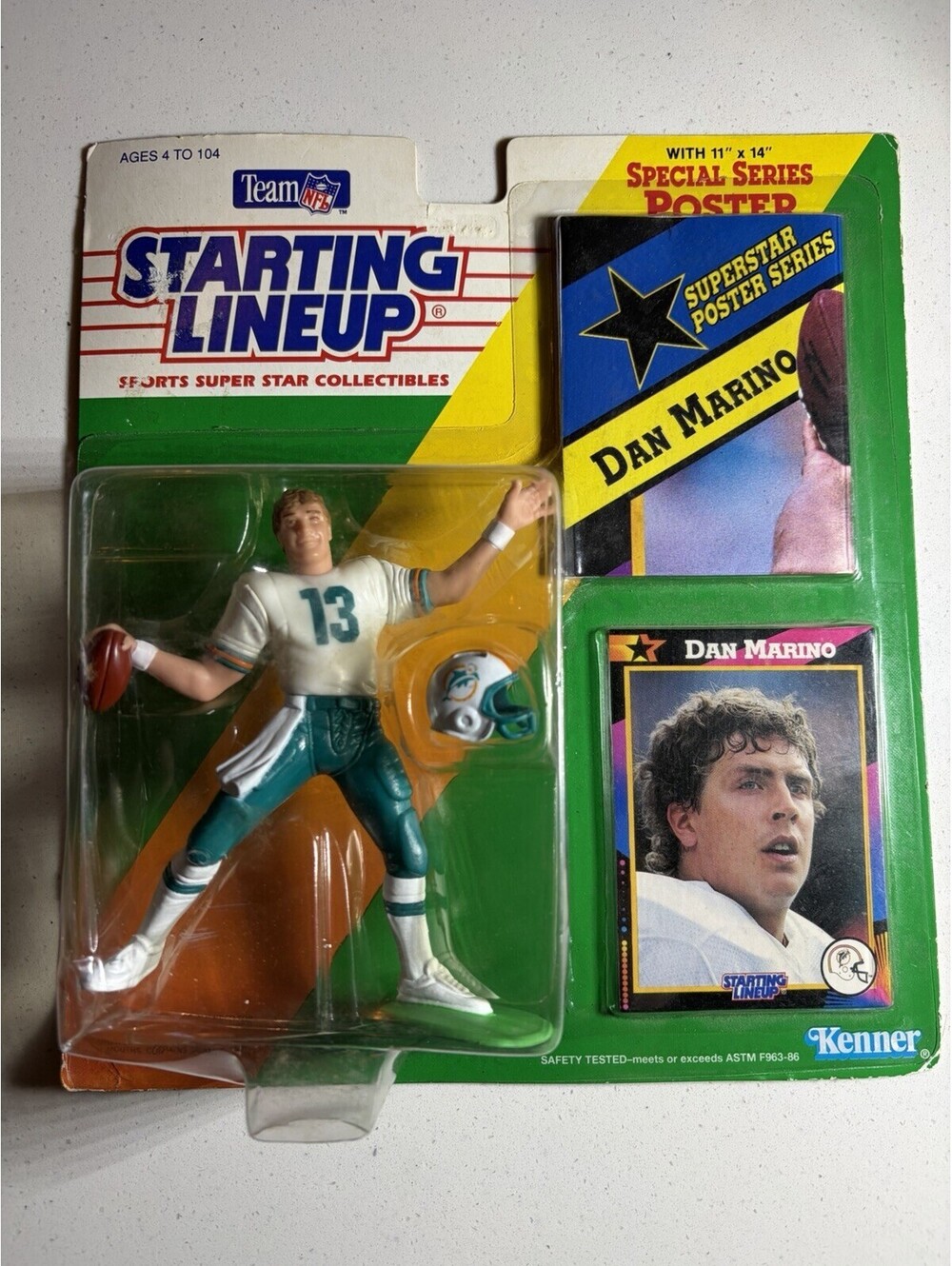 DAN MARINO Miami Dolphins Starting Lineup Action Figure NFL 1992 Football 🏈